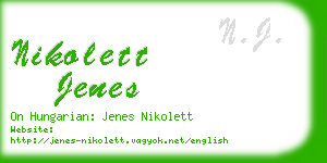 nikolett jenes business card